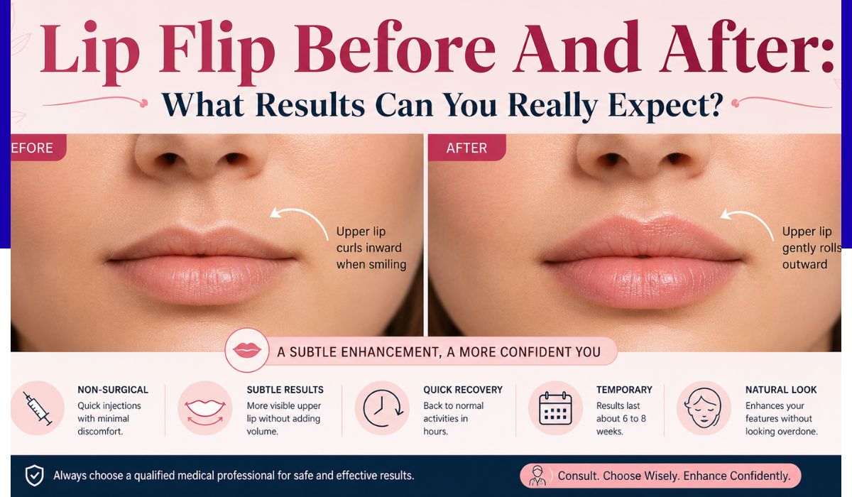lip flip before and after