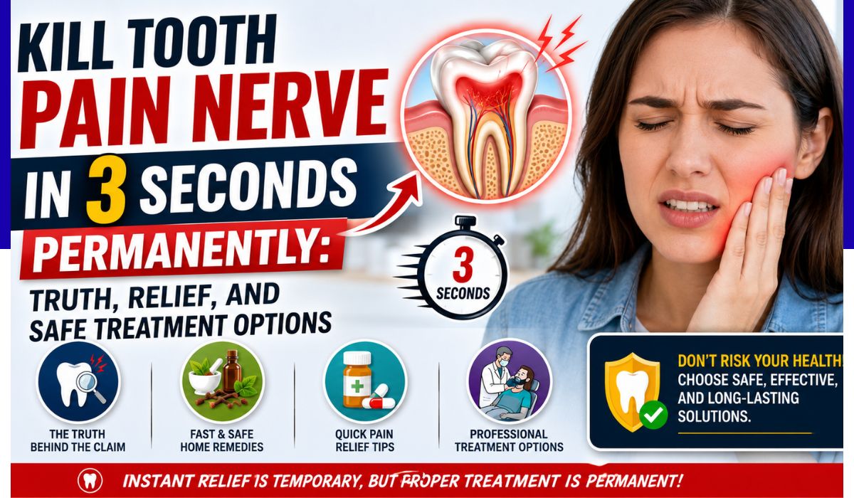 kill tooth pain nerve in 3 seconds permanently