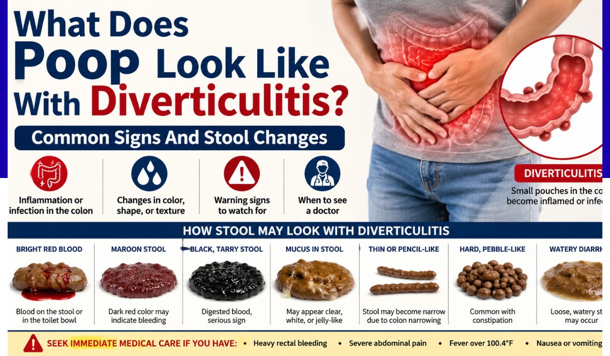 what does poop look like with diverticulitis