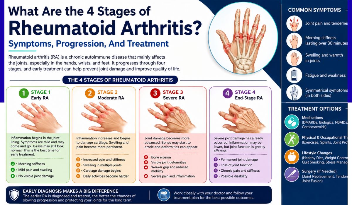 what are the 4 stages of rheumatoid arthritis