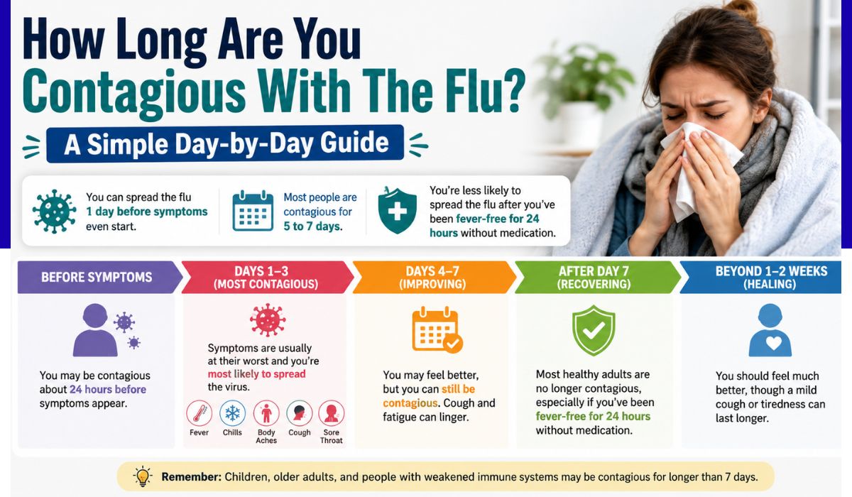 how long are you contagious with the flu